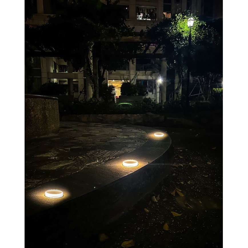 Iluminação solar LED exterior com sensor LED/0,4W/3,2V IP54 500 mAh