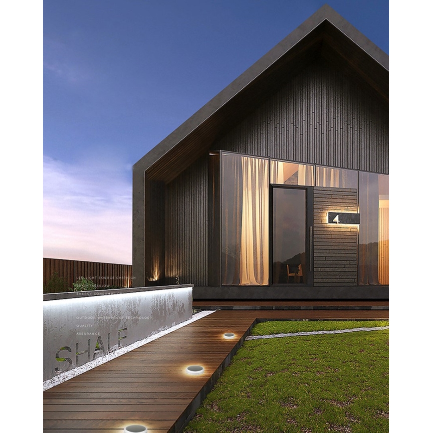 Iluminação solar LED exterior com sensor LED/0,4W/3,2V IP54 500 mAh