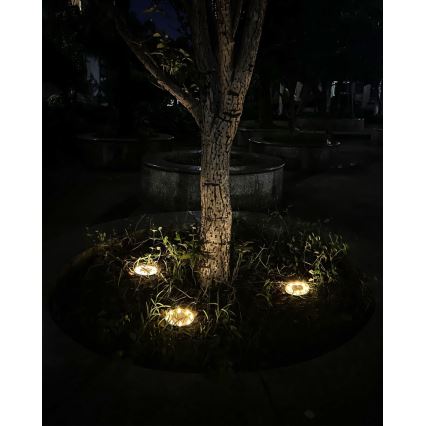 CONJUNTO 4x Iluminação solar LED exterior com sensor LED/0,048W/2V IP68 600 mAh