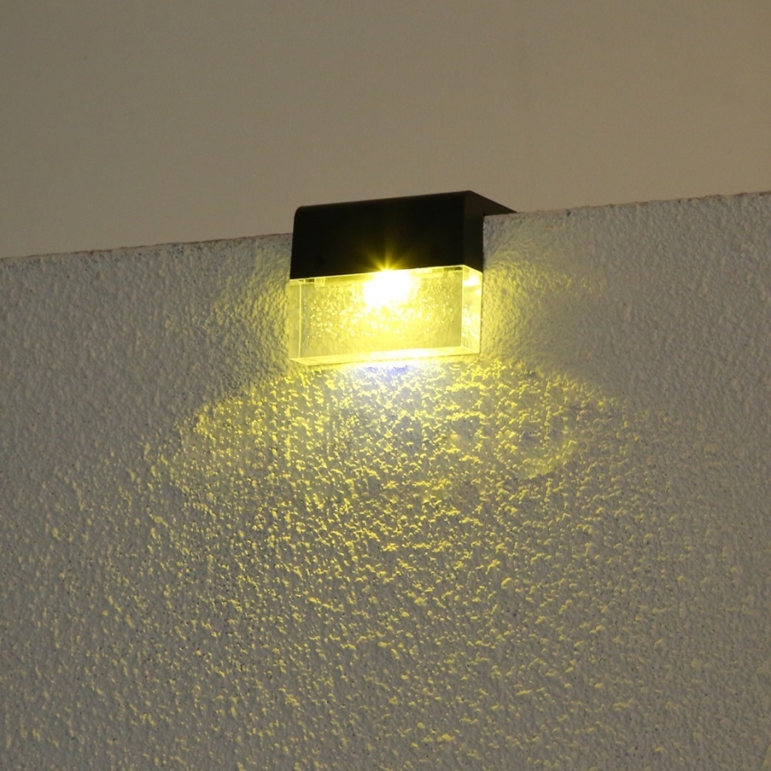 CONJUNTO 2x Luminária de Parede Solar LED RGB LED/1W/1,2V 3500K IP65 600 mAh