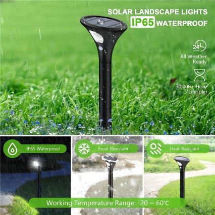 Lâmpada Solar LED com sensor LED/1W/3,7V 6000K IP65 1500 mAh
