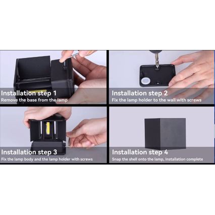 Immax 08510L - Aplique de parede exterior LED DICE LED/6W/230V 3000K IP65