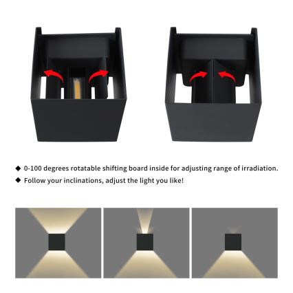 Immax 08510L - Aplique de parede exterior LED DICE LED/6W/230V 3000K IP65
