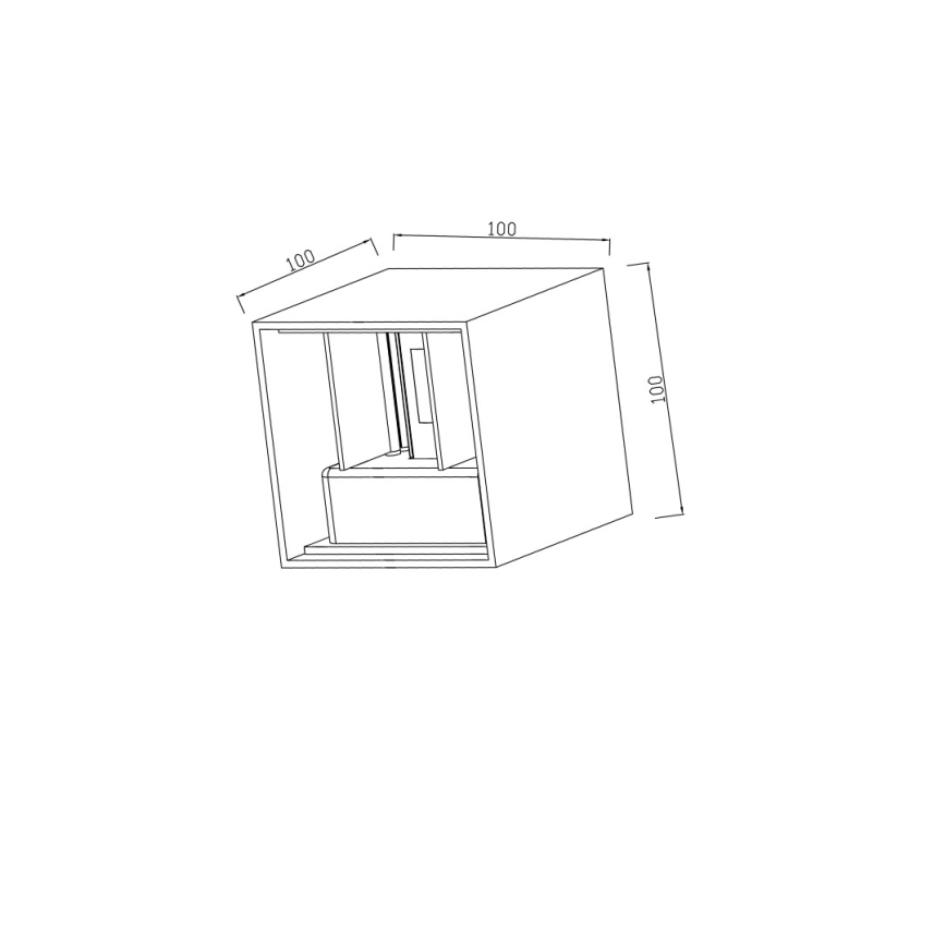 Immax 08510L - Aplique de parede exterior LED DICE LED/6W/230V 3000K IP65