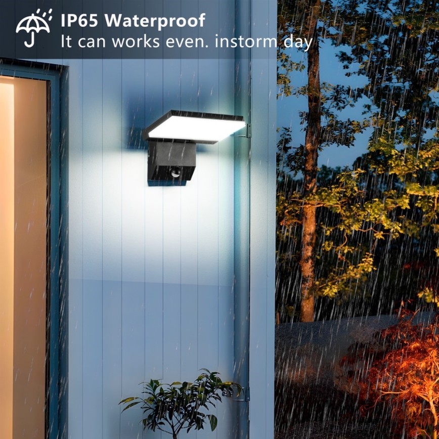 Aplique de parede exterior LED com sensor MODERN LED/18W/230V IP65