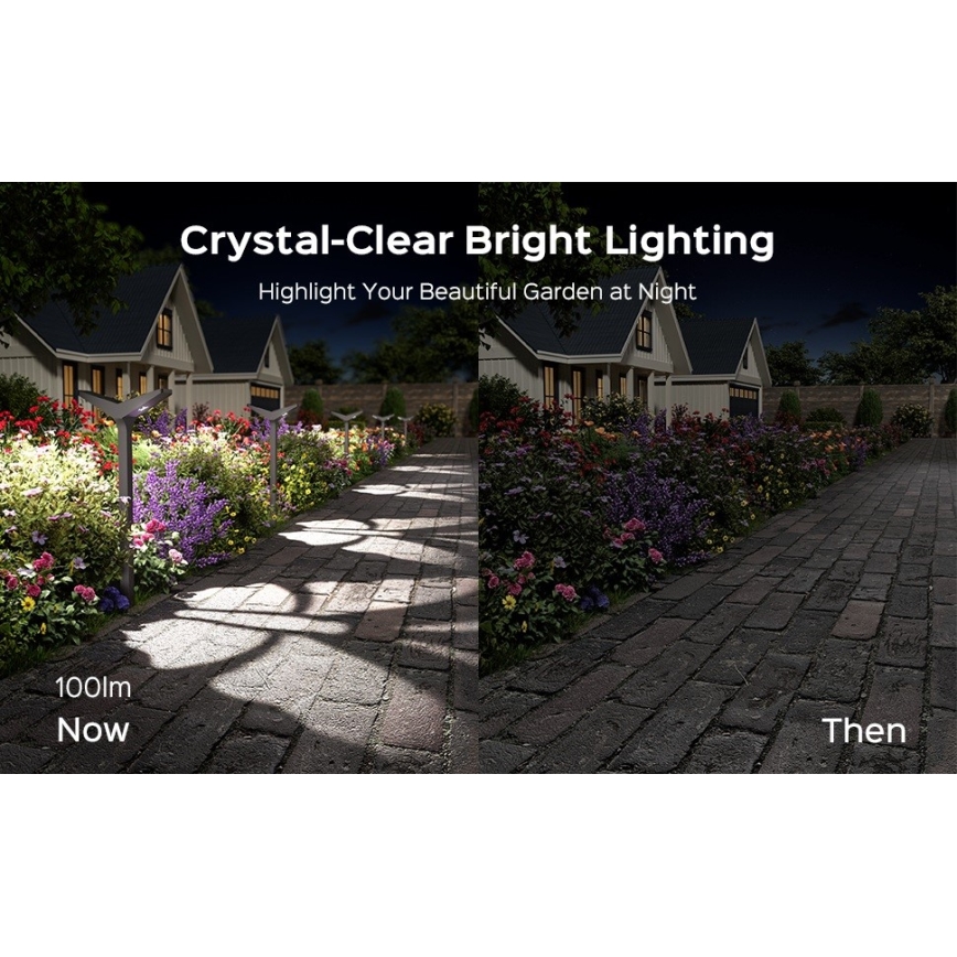 Lâmpada solar LED com sensor SUN BUTTERFLY LED/1,5W/3,7V 3000/6000K IP65 1500 mAh