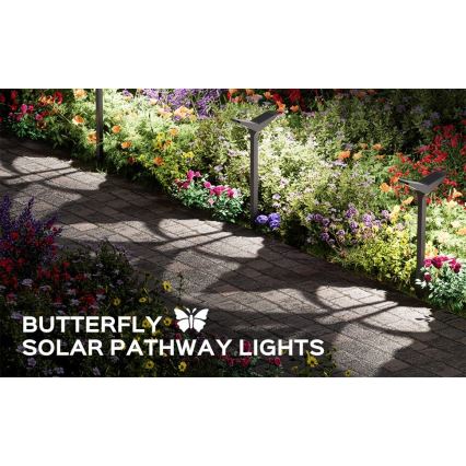 Lâmpada solar LED com sensor SUN BUTTERFLY LED/1,5W/3,7V 3000/6000K IP65 1500 mAh