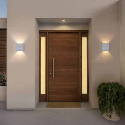 Aplique de parede LED para exterior LUXLINE 6W/230V 3000K IP54 branco