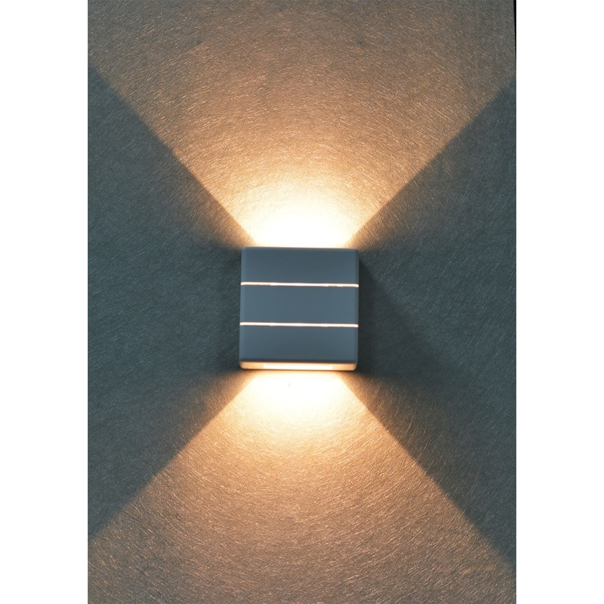 Aplique de parede LED para exterior LUXLINE 6W/230V 3000K IP54 branco