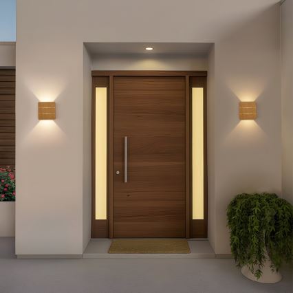 Aplique de parede LED para exterior LUXLINE LED/6W/230V 3000K IP54, carvalho