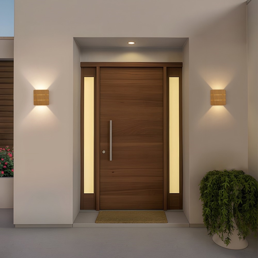 Aplique de parede LED para exterior LUXLINE LED/6W/230V 3000K IP54, carvalho