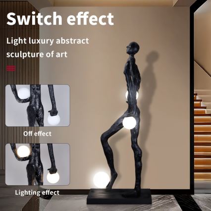 Candeeiro de pé SILUETTE 3xE27/60W/230V 185 cm Aura