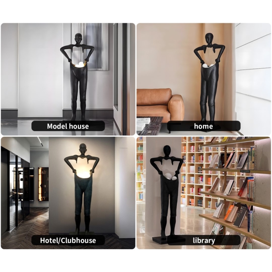 Candeeiro de pé SILUETTE 4xG9/10W/230V 185 cm Human Houdini