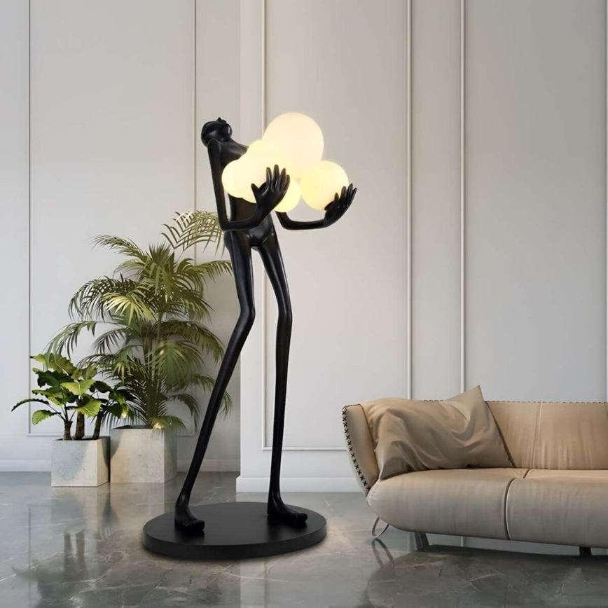 Candeeiro de pé SILUETTE 6xE27/25W/230V 180 cm Human Ball