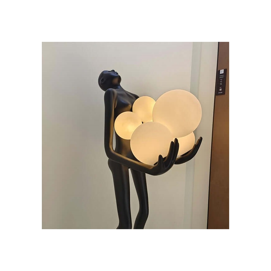Candeeiro de pé SILUETTE 6xE27/25W/230V 180 cm Human Ball