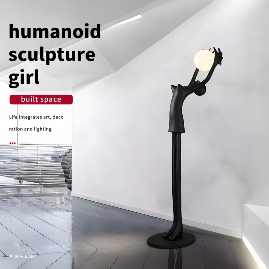 Candeeiro de pé SILUETTE 1xE27/25W/230V 210 cm Human Girl
