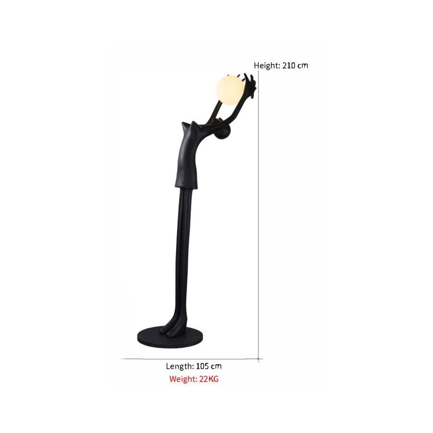 Candeeiro de pé SILUETTE 1xE27/25W/230V 210 cm Human Girl