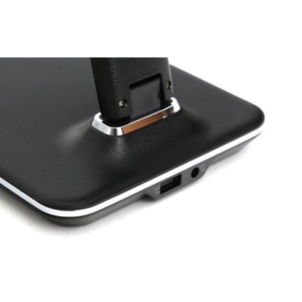 Candeeiro de mesa LED com regulação e ecrã LED/9W/230V/12V preto