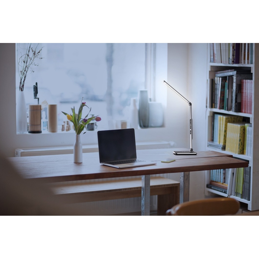 Candeeiro de mesa LED com regulação LED/8,5W/230V com carregamento sem fios