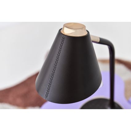 Lâmpada de mesa LED regulável com carregamento sem fio FINCH LED/9W/12/230V castanho/dourado