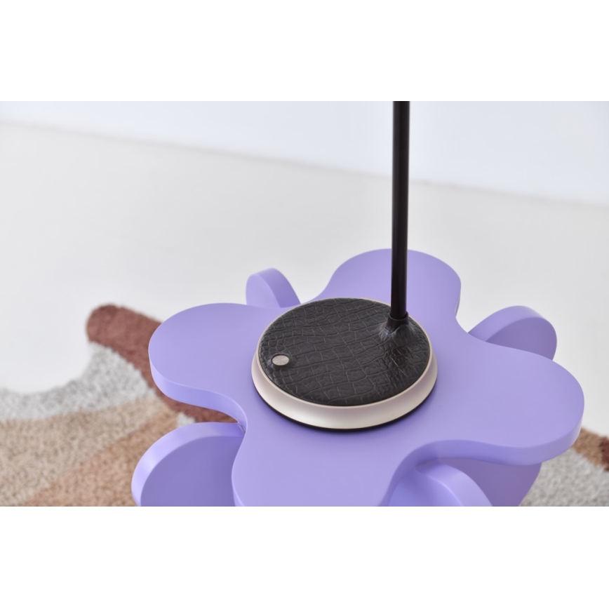 Lâmpada de mesa LED regulável com carregamento sem fio FINCH LED/9W/12/230V cinza/cromado brilhante