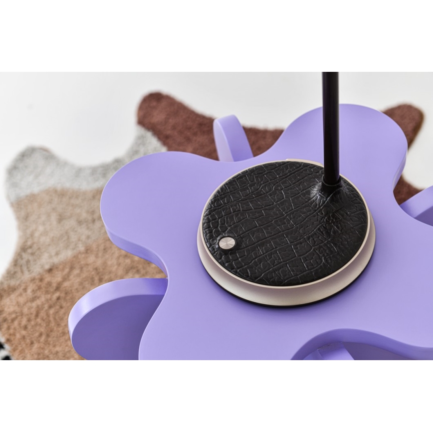 Lâmpada de mesa LED regulável com carregamento sem fio FINCH LED/9W/12/230V cinza/cromado brilhante