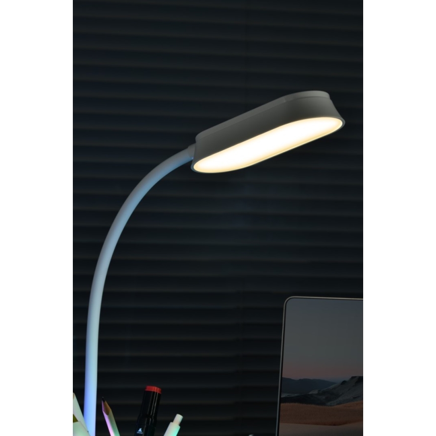 LED RGBW Candeeiro de mesa com regulação e porta-lápis FALCON LED/10W/5V