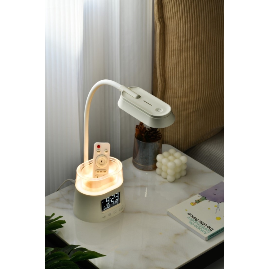 LED RGBW Candeeiro de mesa com regulação e porta-lápis FALCON LED/10W/5V