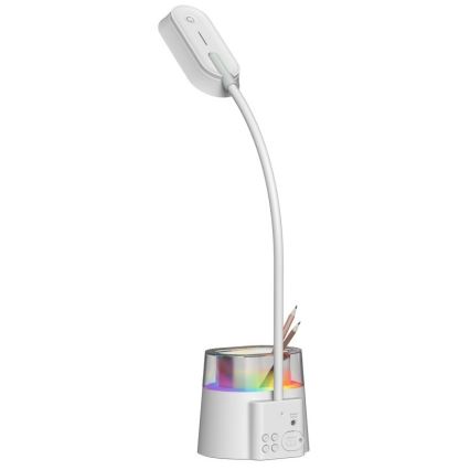 LED RGBW Candeeiro de mesa com regulação e porta-lápis FALCON LED/10W/5V