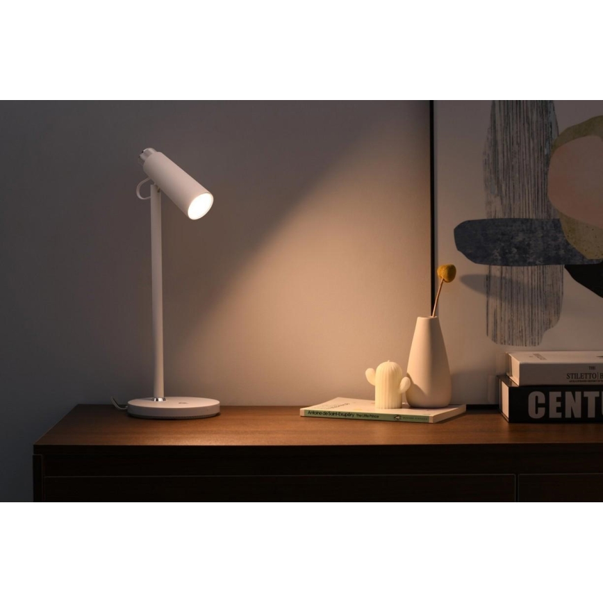 Candeeiro de mesa LED com regulação e carregamento sem fios TIT LED/12W/230V branco