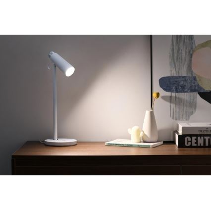 Candeeiro de mesa LED com regulação e carregamento sem fios TIT LED/12W/230V branco