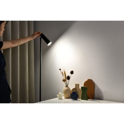 Candeeiro de chão LED com regulação TIT LED/6W/230V preto