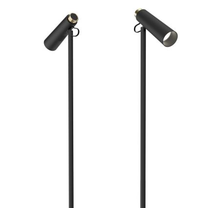 Candeeiro de chão LED com regulação TIT LED/6W/230V preto