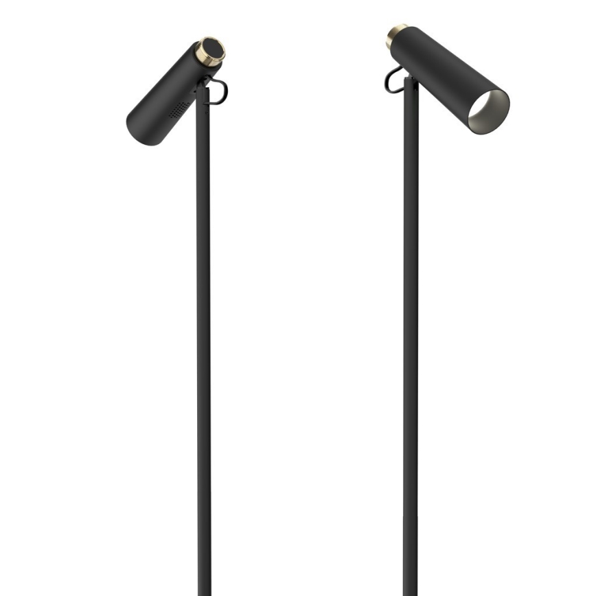 Candeeiro de chão LED com regulação TIT LED/6W/230V preto