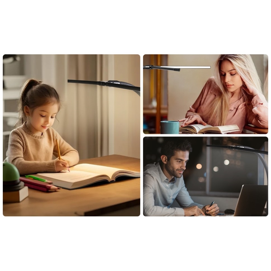 Iluminação LED flexível para monitores regulável  OFFICE LED/24W/230V 2700-6300K CRI 95