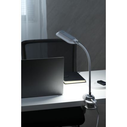 LED+CCT Lâmpada de mesa regulável com clip CLIP LED/7,5W/230V 3000/4200/5000K branca