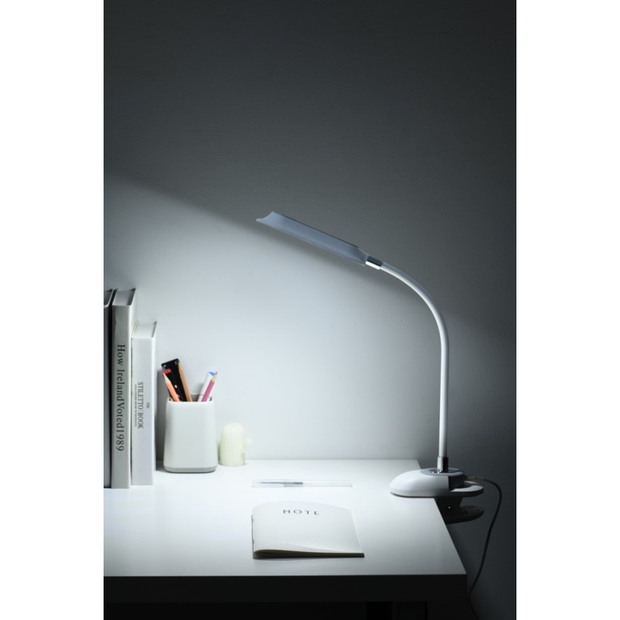 LED+CCT Lâmpada de mesa regulável com clip CLIP LED/7,5W/230V 3000/4200/5000K branca