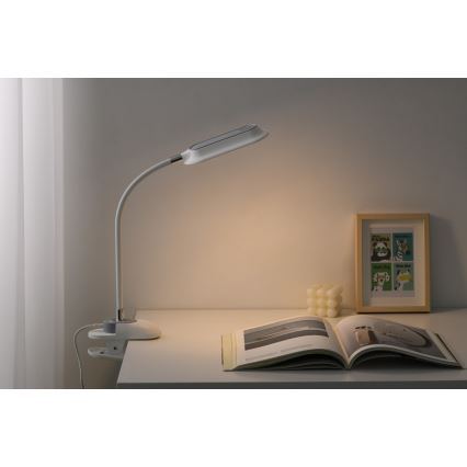 LED+CCT Lâmpada de mesa regulável com clip CLIP LED/7,5W/230V 3000/4200/5000K branca
