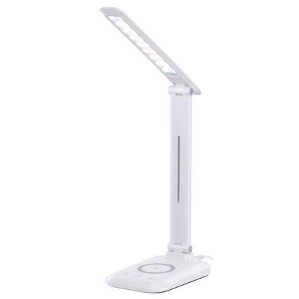 Lâmpada de mesa LED dimerizável com carregamento sem fio QI e USB LUMI LED/7W/230V branca