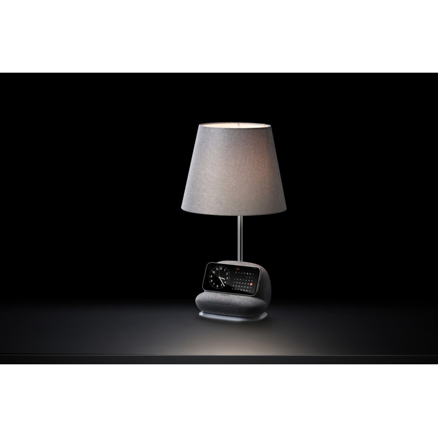 Candeeiro de mesa LED regulável com carregamento sem fios Qi SOFA LED/6W/230V cinzento