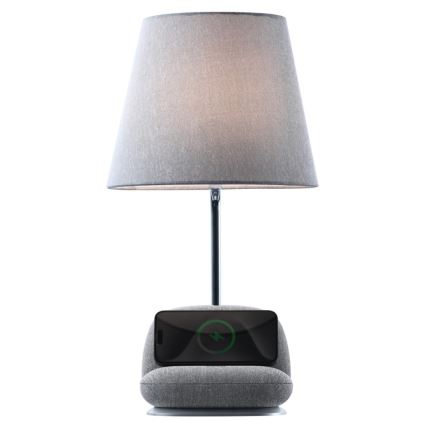 Candeeiro de mesa LED regulável com carregamento sem fios Qi SOFA LED/6W/230V cinzento