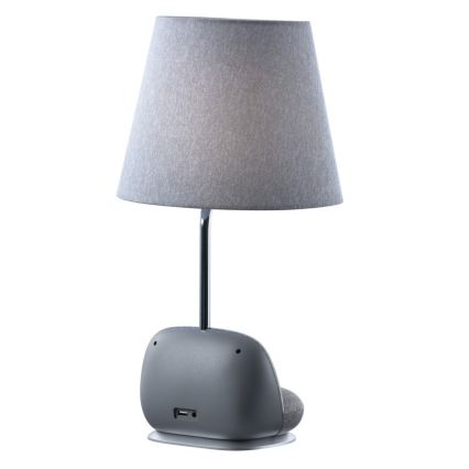 Candeeiro de mesa LED regulável com carregamento sem fios Qi SOFA LED/6W/230V cinzento