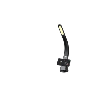 Lâmpada de mesa LED regulável com carregamento sem fios MAGIC LED/5W/230V preta