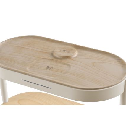 Candeeiro de mesa LED regulável com despertador e carregamento TRIPLE DOCK LED/1,5W/5V