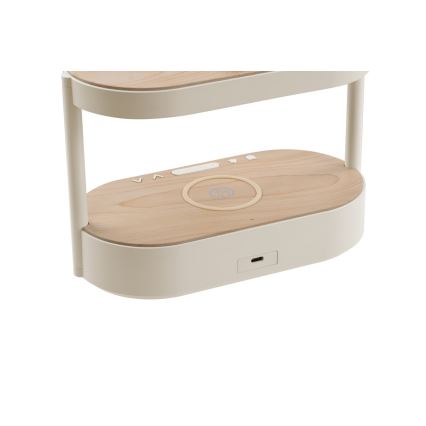Candeeiro de mesa LED regulável com despertador e carregamento TRIPLE DOCK LED/1,5W/5V