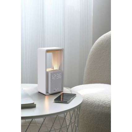 Lâmpada de mesa LED com despertador e carregamento CALM LED/3,5W/5V
