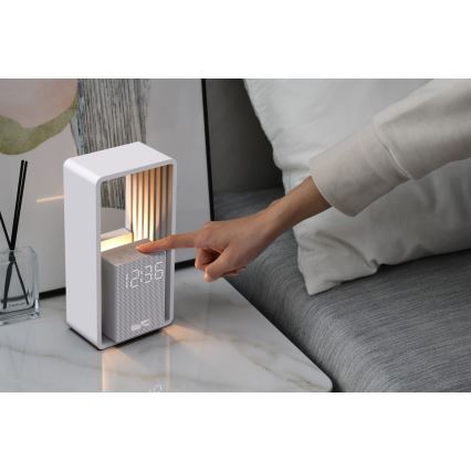 Lâmpada de mesa LED com despertador e carregamento CALM LED/3,5W/5V