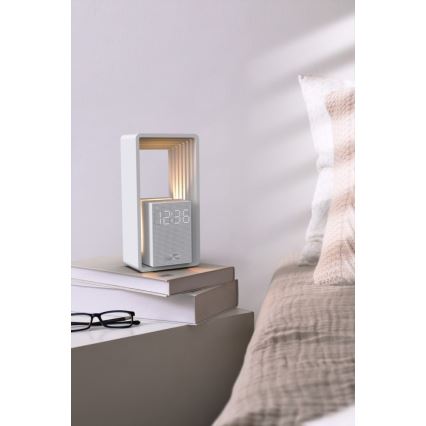 Lâmpada de mesa LED com despertador e carregamento CALM LED/3,5W/5V