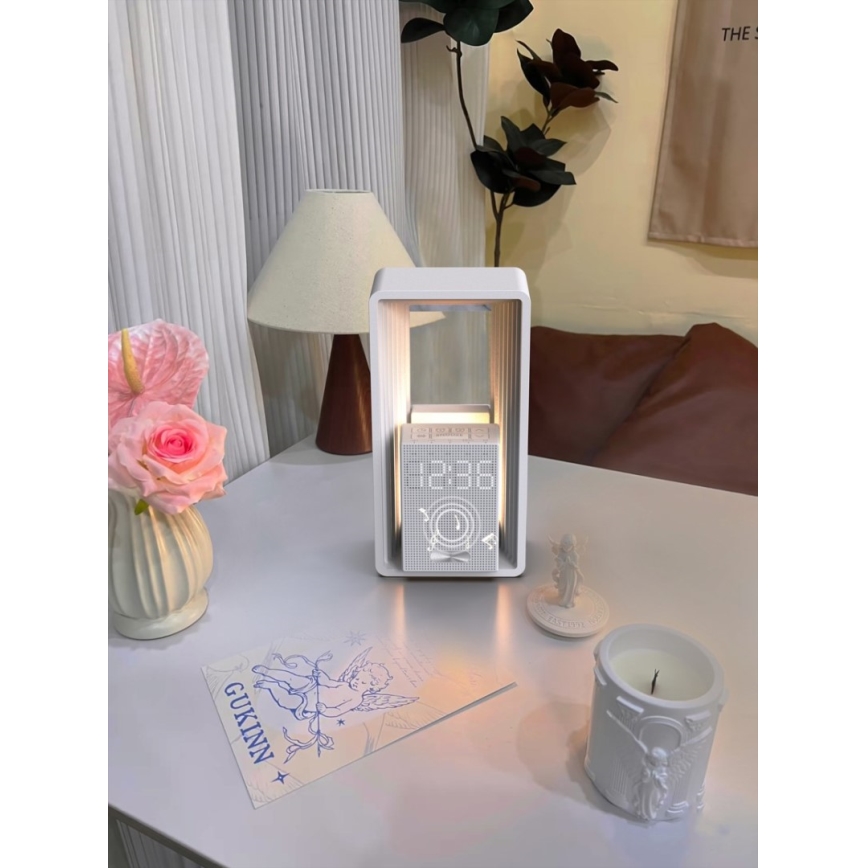 Lâmpada de mesa LED com despertador e carregamento CALM LED/3,5W/5V