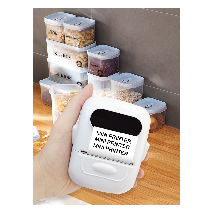 Impressora de etiquetas digital USB-C + etiquetas autocolantes 40x30mm